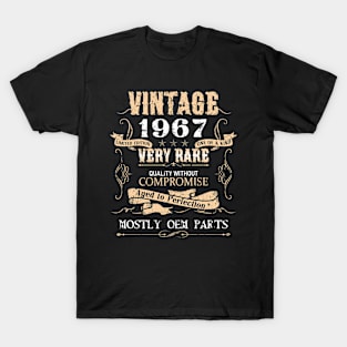 55 years old 55th birthday Decoration Vintage Perfection Aged 1967 T-Shirt